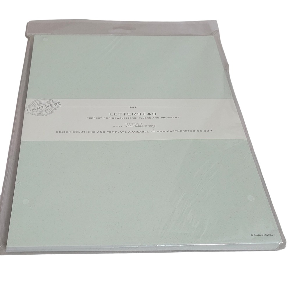 Gartner Studios Letterhead 100ct 8.5x11 Green Granite Paper New Sealed Speckled